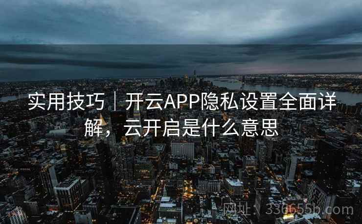 实用技巧|开云APP隐私设置全面详解,云开启是什么意思 实用技巧|开云APP隐私设置全面详解,云开启是什么意思